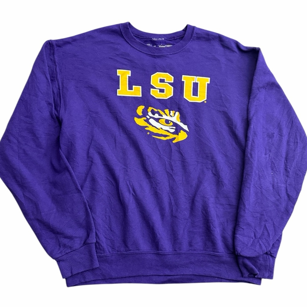 LSU Tigers Crewneck Sweatshirt Purple Medium University NCAA‎ Vintage Style